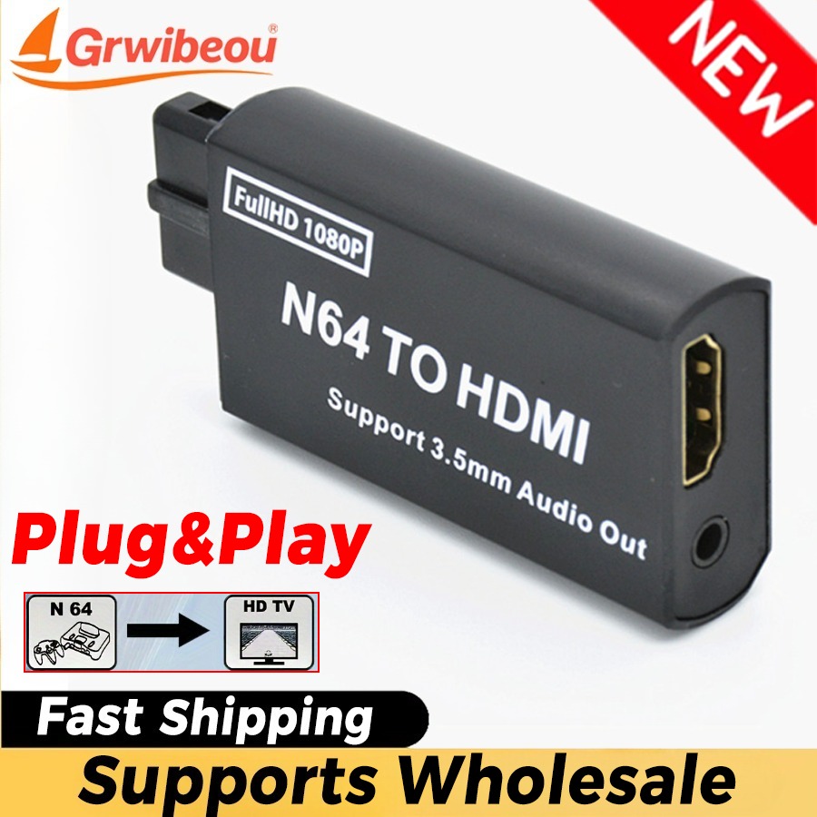 Gaming Console Nintendo - Grwibeou 1080P N64 do HDMI Adapter