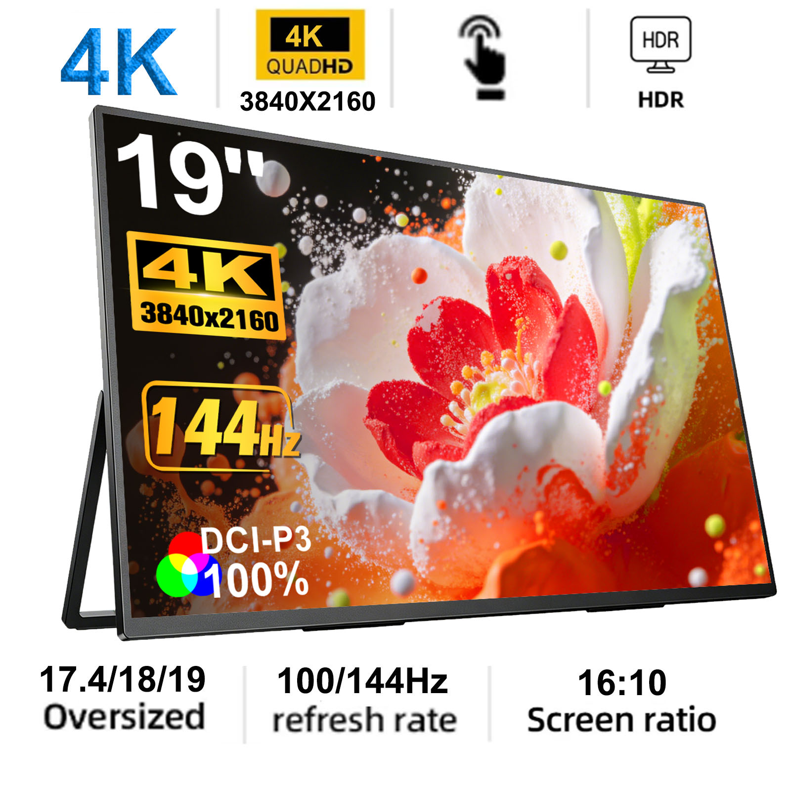 Gaming Console Connect With Phone - Przenośny monitor gamingowy 4K 17,4/18,5/19 cali