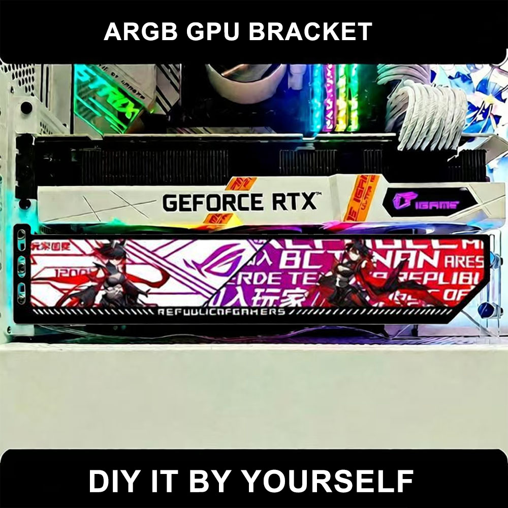 Gaming Card Holder - Dostosuj uchwyt RGB VGA 5V/12V, wspornik