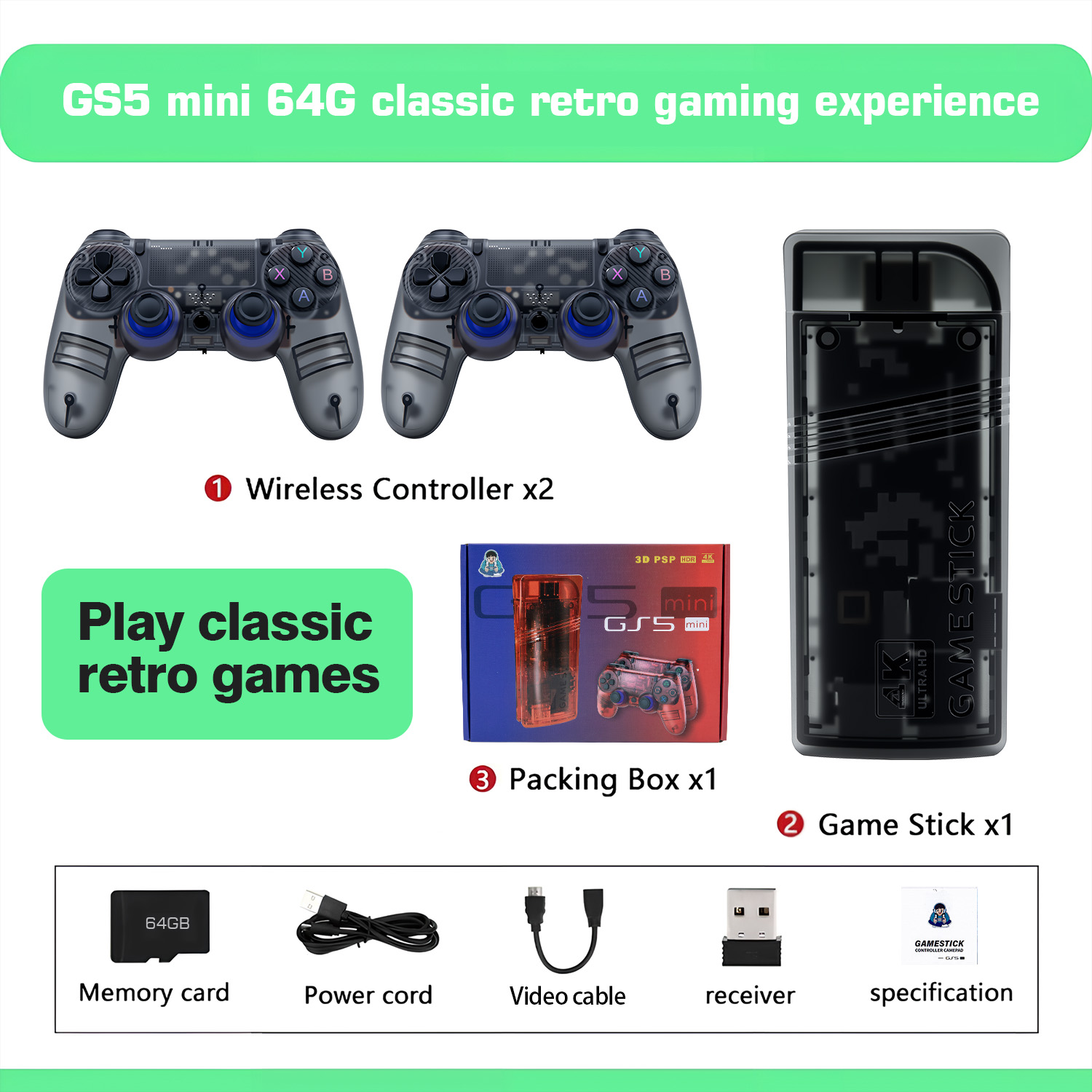 Gaming Console Definition - Konsola do gier retro GS5mini wyposażona