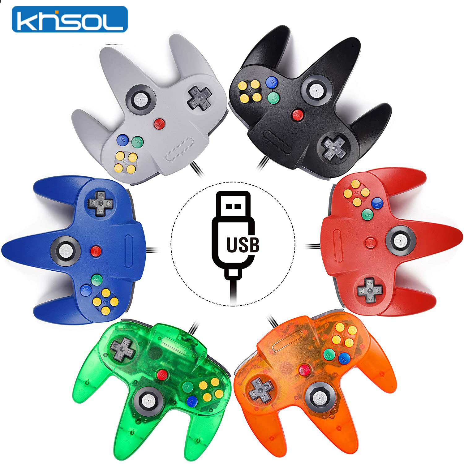 Gaming Console Windows - Kontroler N64 Klasyczny przewodowy zdalny gamepad