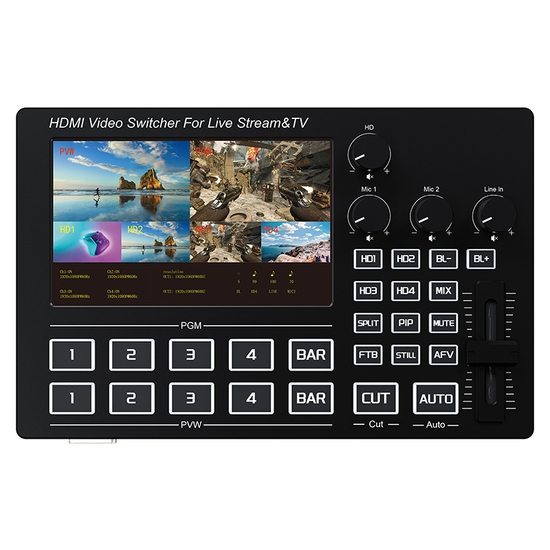 Gaming Console And - Mikser wideo 1080P z 4 kanałami