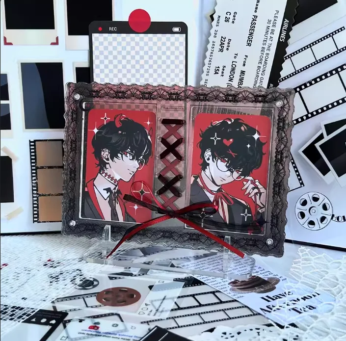 Gaming Card Holder - Wstążka koronkowa gradientowa ramka akrylowa Mini