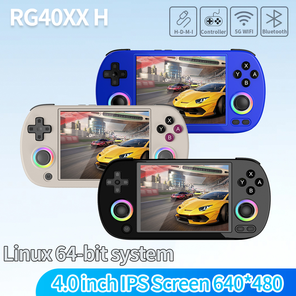 Gaming Console Bluetooth - Anbernic RG40XXH 64-bitowa przenośna konsola do