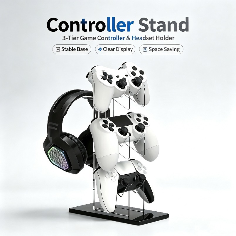 Stojak na gamepady, 3-poziomow – Gaming Console Headset recenzja i cena