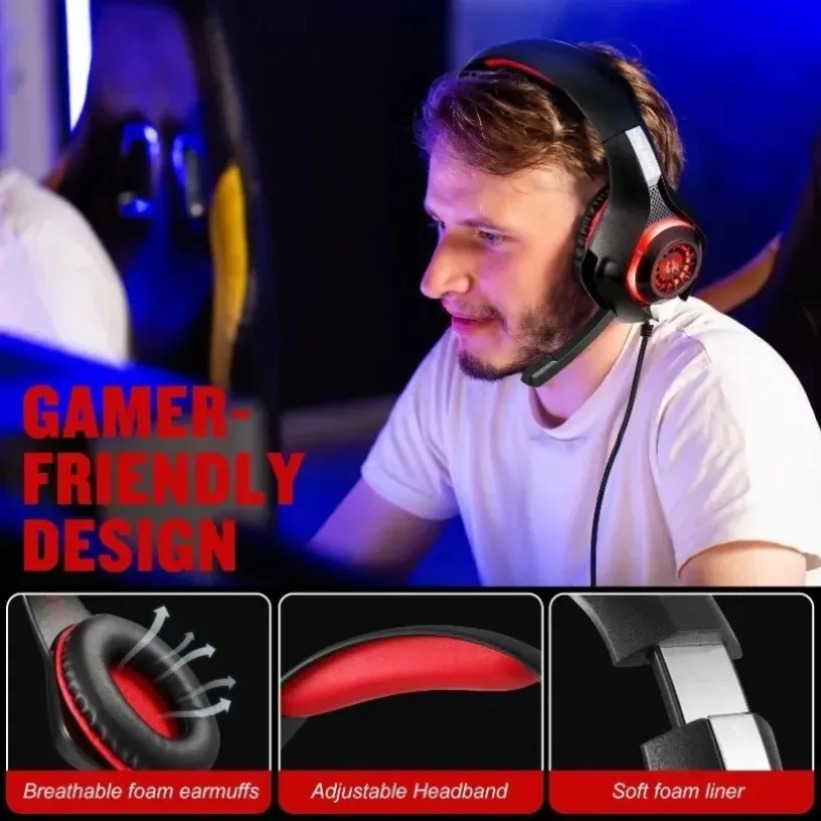 Słuchawki gamingowe LED z mikr – Gaming Console Headset recenzja i cena