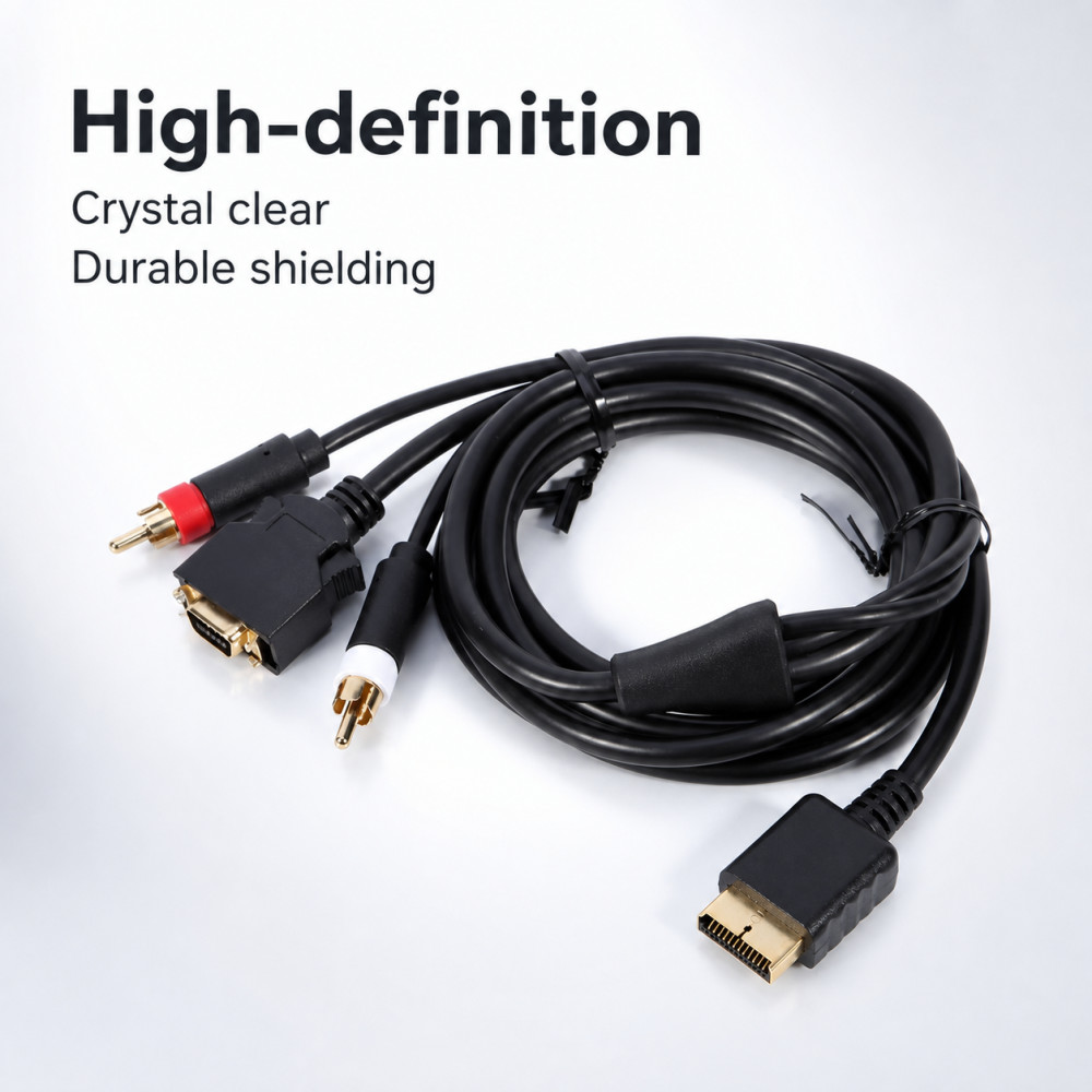 Pozłacany kabel AV do konsoli  – Gaming Console Definition recenzja i cena