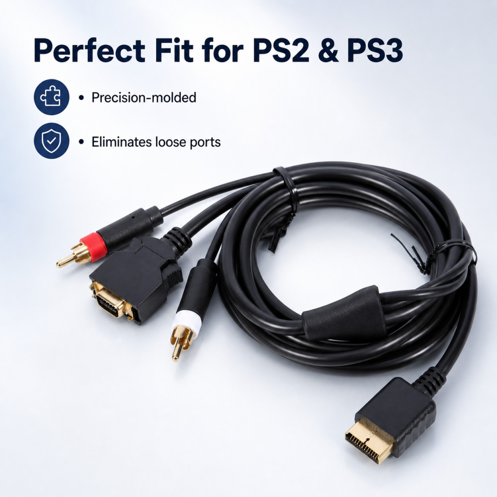 Pozłacany kabel AV do konsoli  – Gaming Console Definition recenzja i cena