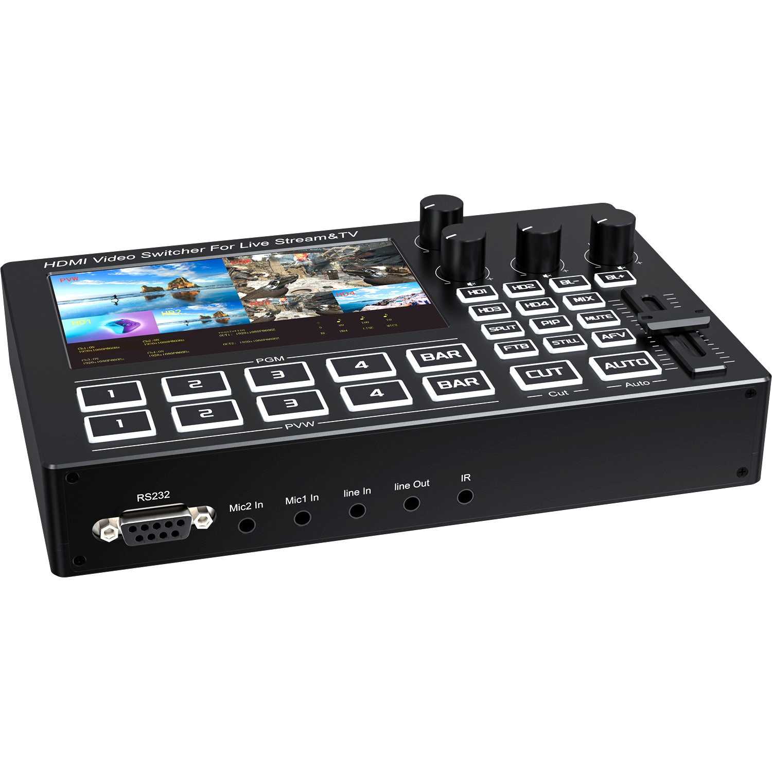 Mikser wideo 1080P z 4 kanałam – Gaming Console And recenzja i cena